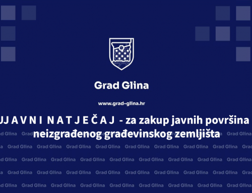 J A V N I  N A T J E Č A J  – za zakup javnih površina i neizgrađenog građevinskog zemljišta