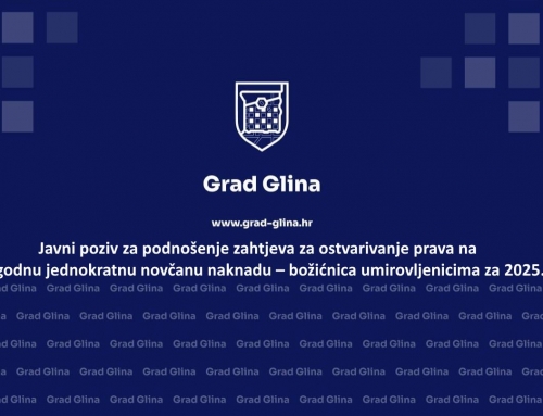 Javni poziv za podnošenje zahtjeva za ostvarivanje prava na prigodnu jednokratnu novčanu naknadu – božićnica umirovljenicima za 2025.