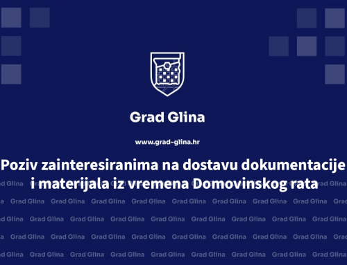 Poziv zainteresiranima na dostavu dokumentacije i materijala iz vremena Domovinskog rata