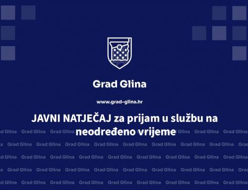 JAVNI NATJEČAJ za prijam u službu na neodređeno vrijeme
